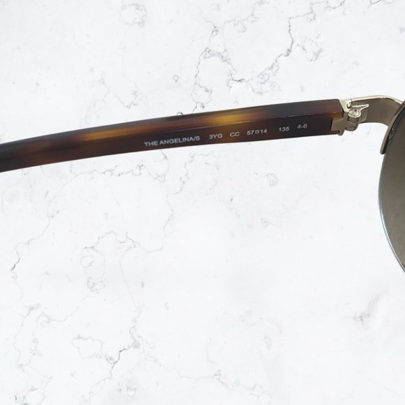 Bobbi Brown The Angelina Gold Havana Aviator Sunglasses - Picture 5 of 6